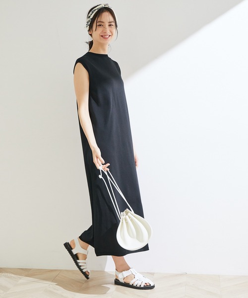 ROPE'（ロペ）の「ハイゲージホールガーメントワンピース（ワンピース・レディース・ブラック/ダークブラウン/マスタード・38）」の2枚目の写真