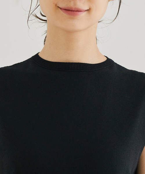 ROPE'（ロペ）の「ハイゲージホールガーメントワンピース（ワンピース・レディース・ブラック/ダークブラウン/マスタード・38）」の14枚目の写真