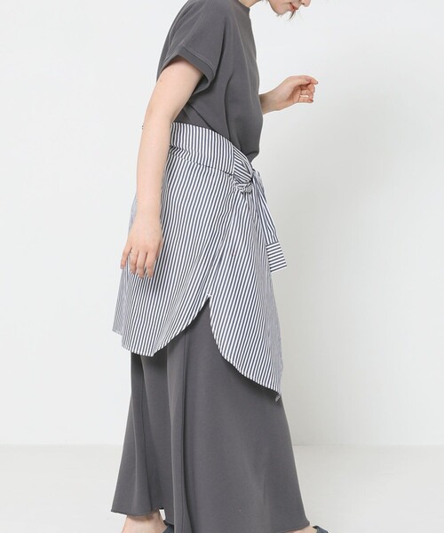 Sig FREAK'S STORE（シグフリークスストア）の「スウェットスカートセットアップ（セットアップ・レディース・ダークグレー/ベージュ・ﾌﾘ-）」の5枚目の写真