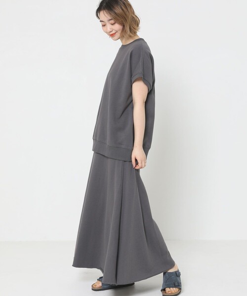 Sig FREAK'S STORE（シグフリークスストア）の「スウェットスカートセットアップ（セットアップ・レディース・ダークグレー/ベージュ・ﾌﾘ-）」の7枚目の写真