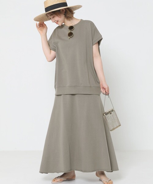 Sig FREAK'S STORE（シグフリークスストア）の「スウェットスカートセットアップ（セットアップ・レディース・ダークグレー/ベージュ・ﾌﾘ-）」の12枚目の写真