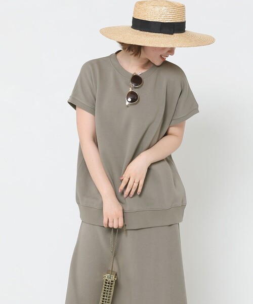 Sig FREAK'S STORE（シグフリークスストア）の「スウェットスカートセットアップ（セットアップ・レディース・ダークグレー/ベージュ・ﾌﾘ-）」の14枚目の写真