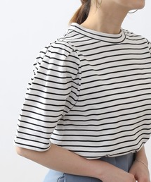 COLONY 2139 | 細ボーダーパフスリーブ半袖Tシャツ(Tシャツ/カットソー)