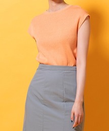 麻混リブニットプルオーバー