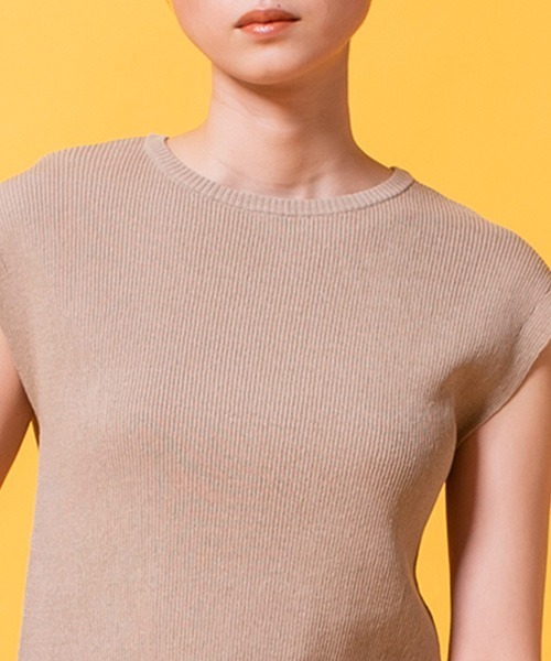 lautreamont BLEUBLANC(ロートレアモンブルーブラン)の「麻混リブニットプルオーバー(ニット/セーター・レディース・ホワイト/ベージュ/オレンジ/グリーン・9号)」の11枚目の写真