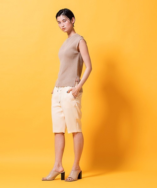 lautreamont BLEUBLANC(ロートレアモンブルーブラン)の「麻混リブニットプルオーバー(ニット/セーター・レディース・ホワイト/ベージュ/オレンジ/グリーン・9号)」の5枚目の写真