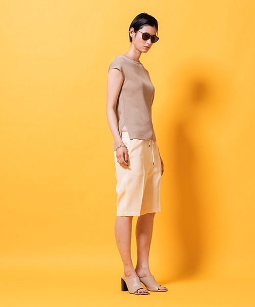 lautreamont BLEUBLANC(ロートレアモンブルーブラン)の「麻混リブニットプルオーバー(ニット/セーター・レディース・ホワイト/ベージュ/オレンジ/グリーン・9号)」の8枚目の写真