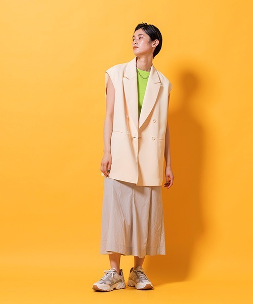 lautreamont BLEUBLANC(ロートレアモンブルーブラン)の「麻混リブニットプルオーバー(ニット/セーター・レディース・ホワイト/ベージュ/オレンジ/グリーン・9号)」の19枚目の写真