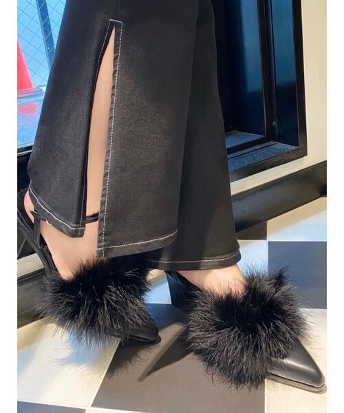 EATME（イートミー）の「フェザーミュールパンプス（その他シューズ・レディース・グレー/ブラック/ライトブラウン・S/M/L）」の13枚目の写真