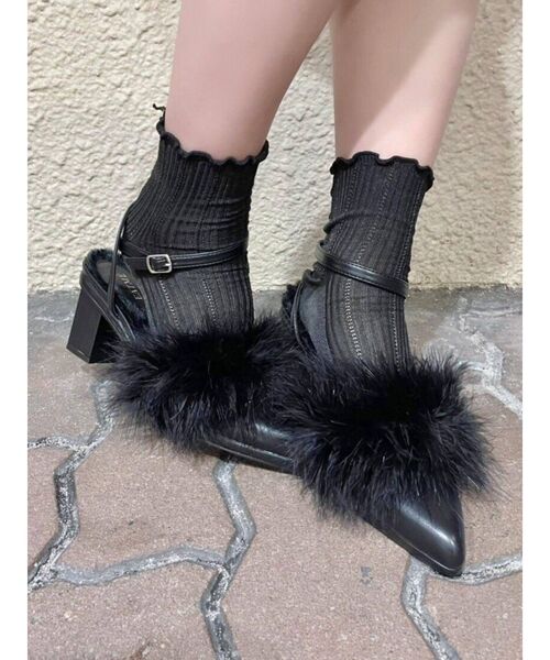 EATME（イートミー）の「フェザーミュールパンプス（その他シューズ・レディース・グレー/ブラック/ライトブラウン・S/M/L）」の15枚目の写真