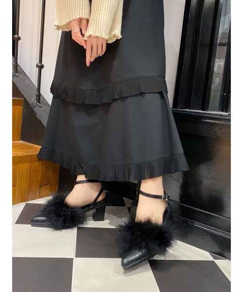EATME（イートミー）の「フェザーミュールパンプス（その他シューズ・レディース・グレー/ブラック/ライトブラウン・S/M/L）」の16枚目の写真