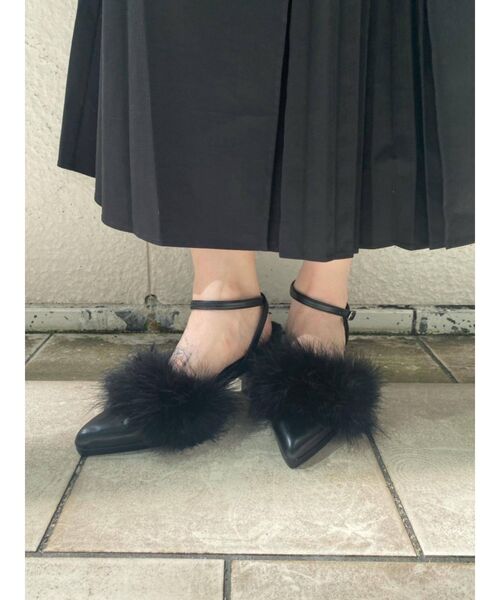 EATME（イートミー）の「フェザーミュールパンプス（その他シューズ・レディース・グレー/ブラック/ライトブラウン・S/M/L）」の18枚目の写真