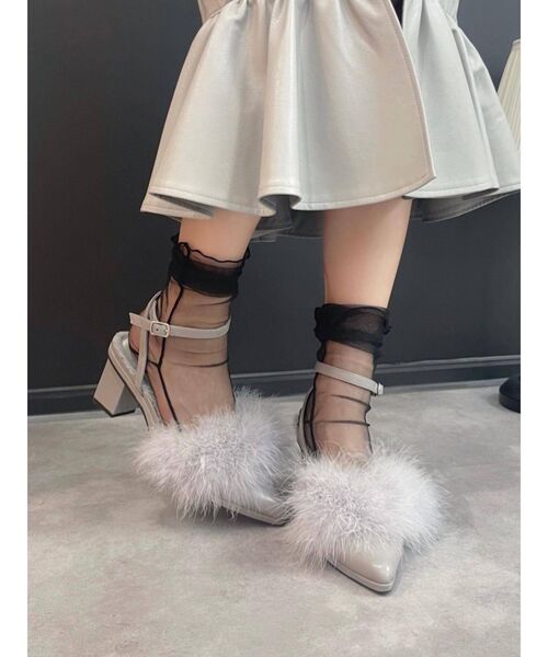 EATME（イートミー）の「フェザーミュールパンプス（その他シューズ・レディース・グレー/ブラック/ライトブラウン・S/M/L）」の21枚目の写真