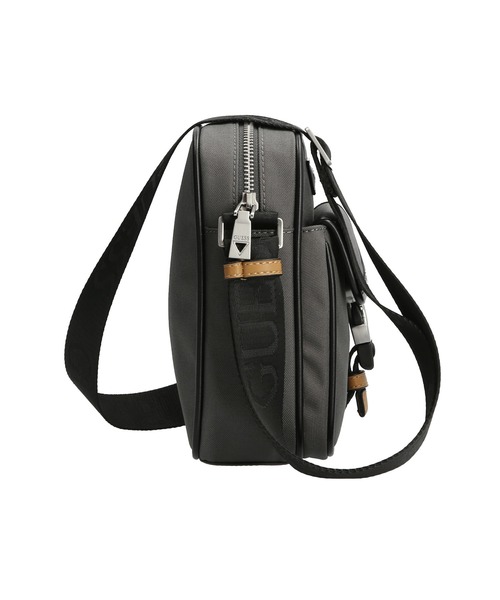 Guess（ゲス）の「MASSA Top Zip Crossbody Flat（ショルダーバッグ・メンズ・ブラック/グレー・ONE SIZE）」の4枚目の写真