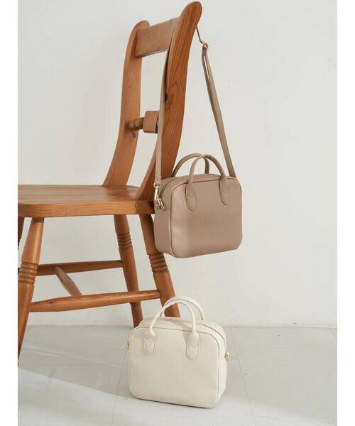 earth music&ecology（アースミュージックアンドエコロジー）の「スクエアミニボストンバッグ ＊（トートバッグ・レディース・アイボリー/モカ・FREE）」の19枚目の写真