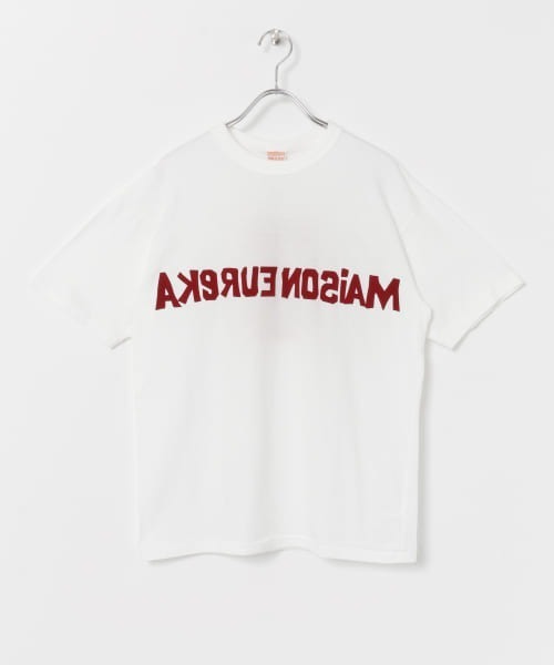 MAISON EUREKA(メゾンエウレカ)の「MAISON EUREKA FLOCKY ME LOGO T-SHIRTS(Tシャツ/カットソー・レディース・ホワイト/グレー・MEDIUM)」の12枚目の写真