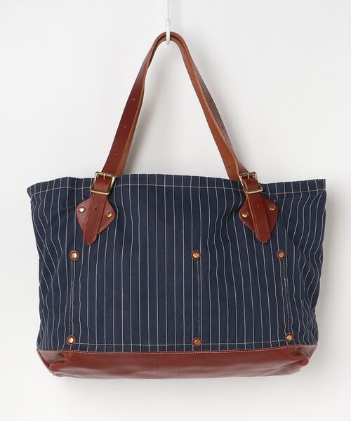 JAPAN BLUE JEANS(ジャパンブルージーンズ)の「デニム×レザーハンドル トラベルトートバッグ(トートバッグ・メンズ・ストライプ・FREE)」の8枚目の写真
