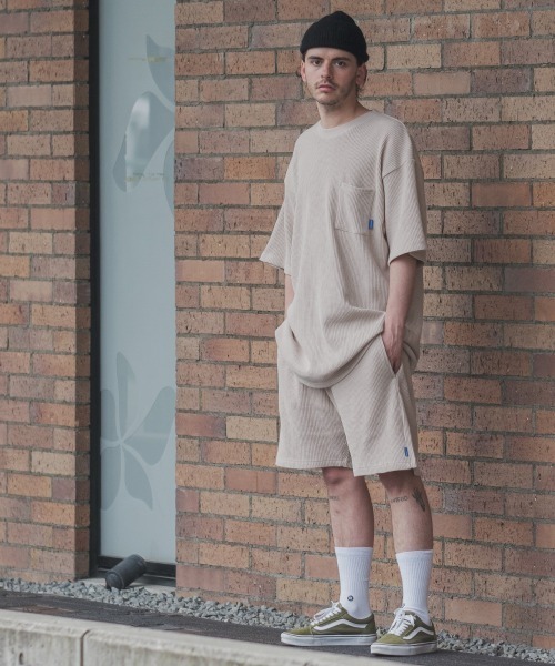 SIDEWAY STANCE（サイドウェイスタンス）の「【SIDEWAY STANCE】ワッフル ショートパンツ セットアップ対応（その他パンツ・メンズ・オフホワイト/ベージュ/ブラック・LARGE/X-LARGE/MEDIUM）」の11枚目の写真