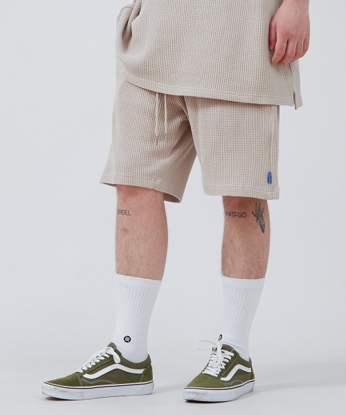 SIDEWAY STANCE（サイドウェイスタンス）の「【SIDEWAY STANCE】ワッフル ショートパンツ セットアップ対応（その他パンツ・メンズ・オフホワイト/ベージュ/ブラック・LARGE/X-LARGE/MEDIUM）」の18枚目の写真