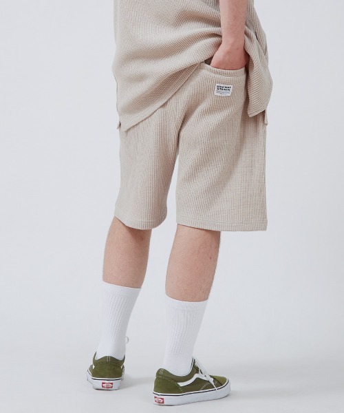 SIDEWAY STANCE（サイドウェイスタンス）の「【SIDEWAY STANCE】ワッフル ショートパンツ セットアップ対応（その他パンツ・メンズ・オフホワイト/ベージュ/ブラック・LARGE/X-LARGE/MEDIUM）」の19枚目の写真