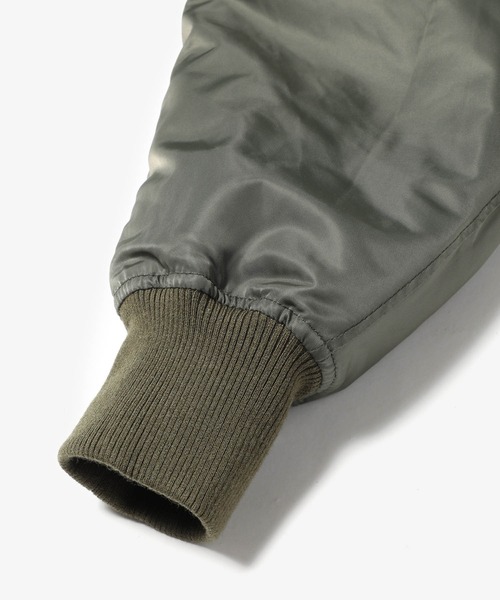 MR.OLIVE(ミスターオリーブ)の「ボア x フライトクロス / リバーシブル MA-1 フライトジャケット(MA-1・メンズ・ブラック/カーキ・LARGE/SMALL/MEDIUM)」の17枚目の写真