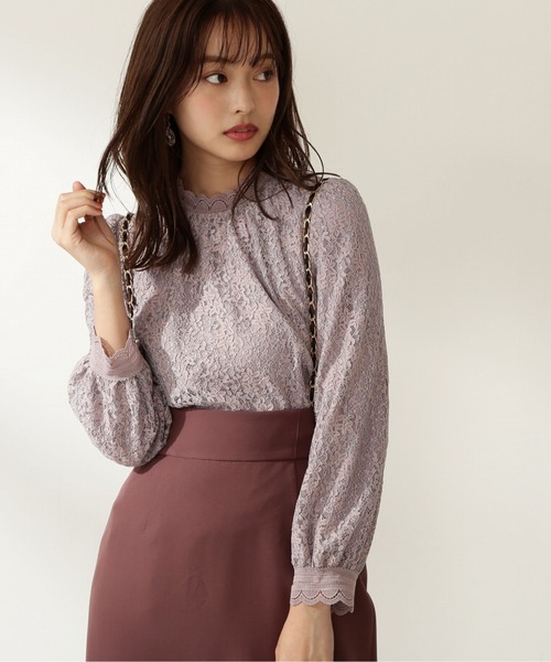 PROPORTION BODY DRESSING（プロポーションボディドレッシング）の「タイニーフラワーレースブラウス / 1211210808（シャツ/ブラウス・レディース・ブラック/ブラウン/ピンク/ホワイト系その他・MEDIUM/SMALL）」の4枚目の写真