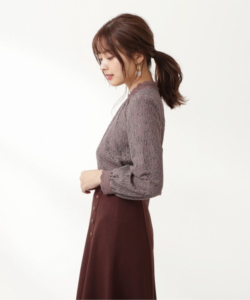 PROPORTION BODY DRESSING（プロポーションボディドレッシング）の「タイニーフラワーレースブラウス / 1211210808（シャツ/ブラウス・レディース・ブラック/ブラウン/ピンク/ホワイト系その他・MEDIUM/SMALL）」の6枚目の写真