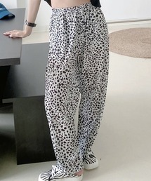 KOR | アニマル レオパード柄 豹柄 ストレートワイドパンツ(その他パンツ)
