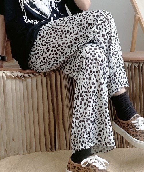 KOR（ケーオーアール）の「アニマル レオパード柄 豹柄 ストレートワイドパンツ（その他パンツ・レディース・レオパード・M/L/XL/2XL/3XL/4XL/5XL）」の22枚目の写真