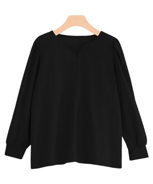 Pierrot(ピエロ)の「ペアスキンキーネックブラウス(Tシャツ/カットソー・レディース・キャメル/ブラック/ダークネイビー・M/L)」の17枚目の写真