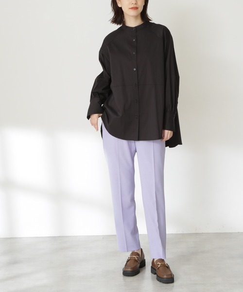 N.(N. Natural Beauty Basic)(エヌエヌナチュラルビューティーベーシック)の「【追加生産】【S Size Line】ドライタッチカラーテーパードパンツ(その他パンツ・レディース・ブルー/パープル/ピンク・SMALL/MEDIUM)」の3枚目の写真