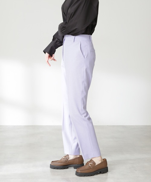 N.(N. Natural Beauty Basic)(エヌエヌナチュラルビューティーベーシック)の「【追加生産】【S Size Line】ドライタッチカラーテーパードパンツ(その他パンツ・レディース・ブルー/パープル/ピンク・SMALL/MEDIUM)」の9枚目の写真
