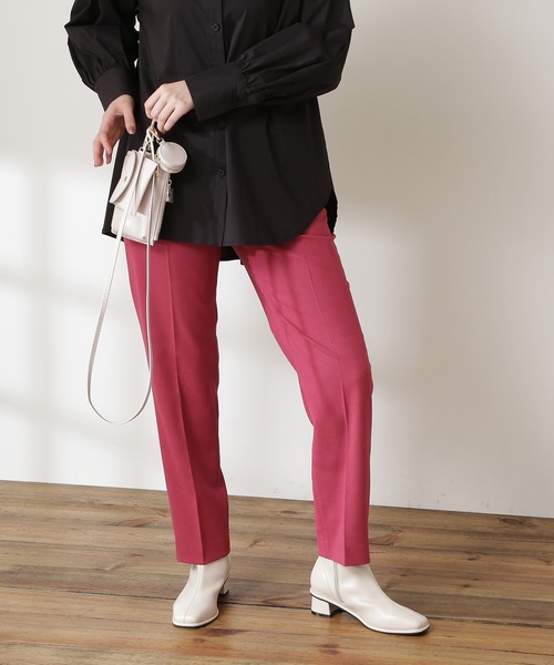 N.(N. Natural Beauty Basic)(エヌエヌナチュラルビューティーベーシック)の「【追加生産】【S Size Line】ドライタッチカラーテーパードパンツ(その他パンツ・レディース・ブルー/パープル/ピンク・SMALL/MEDIUM)」の7枚目の写真