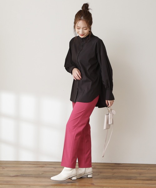 N.(N. Natural Beauty Basic)(エヌエヌナチュラルビューティーベーシック)の「【追加生産】【S Size Line】ドライタッチカラーテーパードパンツ(その他パンツ・レディース・ブルー/パープル/ピンク・SMALL/MEDIUM)」の4枚目の写真