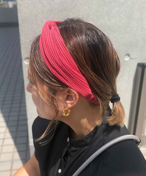 yield(イールド)の「【yield select】クロストップ ヘアバンド ESN-001NES-001(ヘアバンド・レディース・チャコールグレー/ブラック/ダークグリーン/ベージュ/ネイビー/グレー/マスタード/ワインレッド/ミント/チェリーピンク/コーラル・FREE)」の9枚目の写真