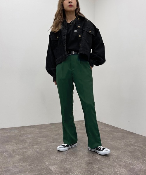 apres jour mignon（アプレジュールミニョン）の「ショートGジャン【ZOZOTOWN限定アイテム】【8PO】（デニムジャケット・レディース・ブラック/ダークインディゴブルー・フリー/X-LARGE）」の14枚目の写真