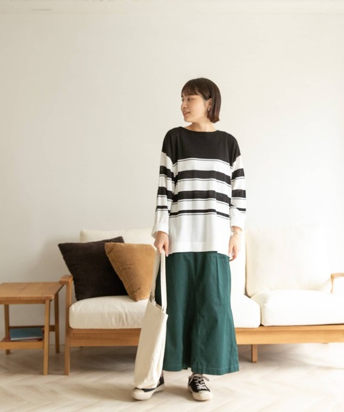 FORK&SPOON（フォークアンドスプーン）の「FORK&SPOON　イージーフィットチノスカート（スカート・レディース・ブラック/ベージュ/グリーン系その他・ONE）」の4枚目の写真