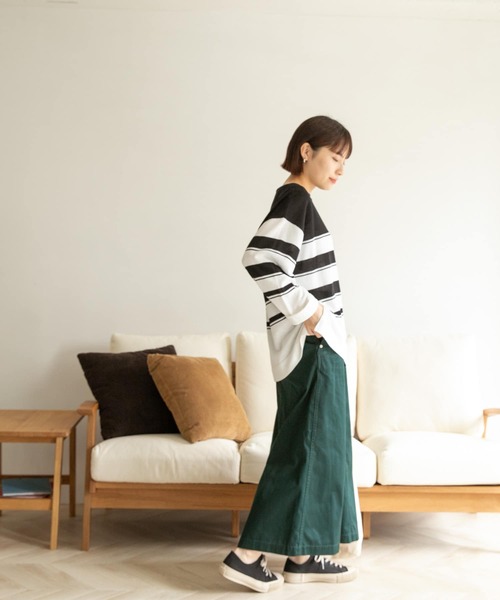 FORK&SPOON（フォークアンドスプーン）の「FORK&SPOON　イージーフィットチノスカート（スカート・レディース・ブラック/ベージュ/グリーン系その他・ONE）」の5枚目の写真