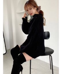 RESEXXY | ケーブルニットチュニック(ニット/セーター)