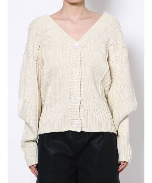 EMODA（エモダ）の「スイッチングチャンキーカーディガン（カーディガン/ボレロ・レディース・ブラック/グリーン/アイボリー・FREE）」の18枚目の写真