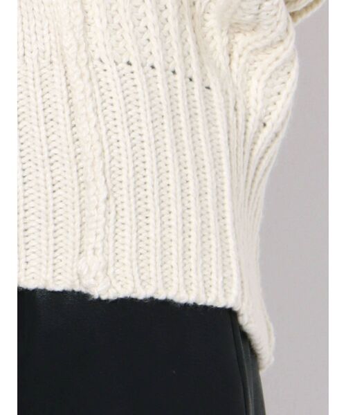 EMODA（エモダ）の「スイッチングチャンキーカーディガン（カーディガン/ボレロ・レディース・ブラック/グリーン/アイボリー・FREE）」の21枚目の写真