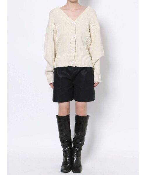 EMODA（エモダ）の「スイッチングチャンキーカーディガン（カーディガン/ボレロ・レディース・ブラック/グリーン/アイボリー・FREE）」の10枚目の写真