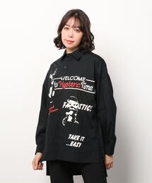 HYSTERIC GLAMOUR | WELCOME TO HYS TIME オーバーサイズシャツ(シャツ/ブラウス)