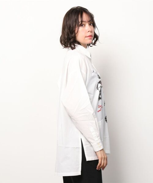 HYSTERIC GLAMOUR ヒステリックグラマー  01213AH06 ﾌﾞﾗｯｸ WELCOME TO HYS TIME ｵｰﾊﾞｰｻｲｽﾞｼｬﾂ F HYSTERIC GLAMOUR（ヒステリックグラマー）の「WELCOME TO HYS TIME