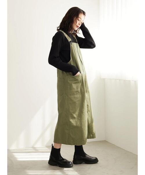 Dickies（ディッキーズ）の「【WEB限定】Dickies 　ツイルジャンパースカート＊（ジャンパースカート・レディース・ライトグレー系1/カーキ/ベージュ/ブラック・M）」の14枚目の写真