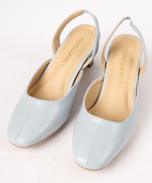 LibertyDoll（リバティードール）の「LibertyDoll スクエアトゥスクエアカット7㎝セットバックヒールミュール（パンプス）」