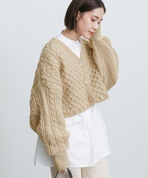 select MOCA | 2021 AW ケーブルドルマンショート丈カーディガン(カーディガン/ボレロ)