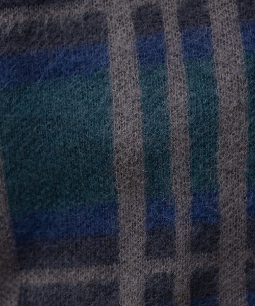 Perushu（ペルーシュ）の「レトロチェックカーディガン（カーディガン/ボレロ・メンズ・イエロー/グリーン/ダークブルー・MEDIUM/LARGE）」の10枚目の写真