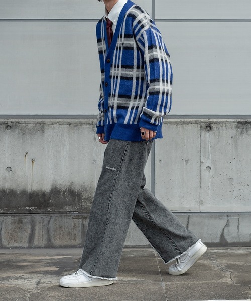 Perushu（ペルーシュ）の「レトロチェックカーディガン（カーディガン/ボレロ・メンズ・イエロー/グリーン/ダークブルー・MEDIUM/LARGE）」の21枚目の写真