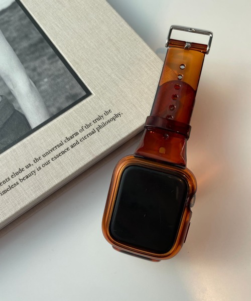 Me%（ミィパーセント）の「AppleWatchクリアカラーバンド【全サイズ対応】【UNISEX】（デジタル腕時計・レディース・ブラック/ブラウン/その他/ブラウン系その他・MEDIUM/LARGE）」の3枚目の写真